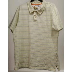 Ellesse Italia Portofino Polo Shirt L Men’s Striped Cotton Yachtycore Preppy EUC